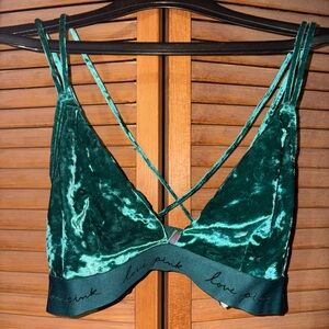 PINK velvet bra top.